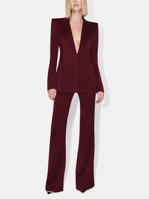 SCOLASTICA - Tailleur 2 pezzi bordeaux effetto scolpito
