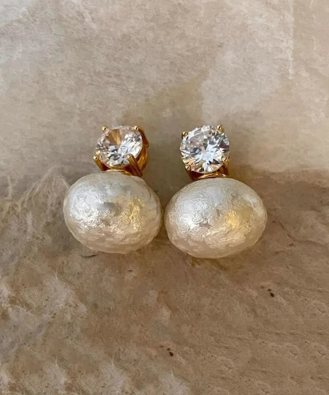 FLAVIA - Orecchini a cerchio in oro 14K con zirconi
