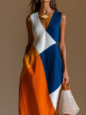 BEATRICE - Maxi Dress Color Block
