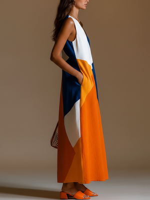 BEATRICE - Maxi Dress Color Block