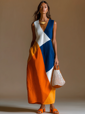 BEATRICE - Maxi Dress Color Block