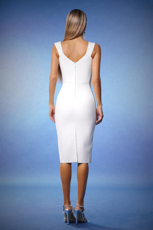 BEATRICE - Abito Midi Bandage Scollo a Risvolto
