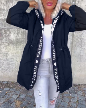 ISSIGLIO - Giacca casual leggera con zip e cordino