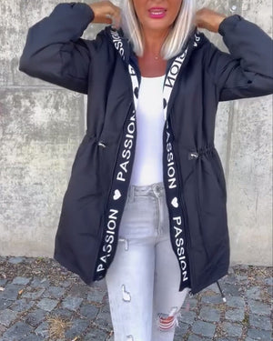 ISSIGLIO - Giacca casual leggera con zip e cordino