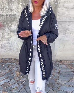 ISSIGLIO - Giacca casual leggera con zip e cordino