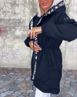 ISSIGLIO - Giacca casual leggera con zip e cordino