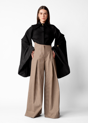 ADELE - Pantaloneivaletti in tessuto nero