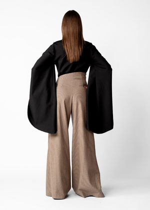 ADELE - Pantaloneivaletti in tessuto nero