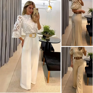 WANDA - Completo Elegante Due Pezzi Bianco o Beige