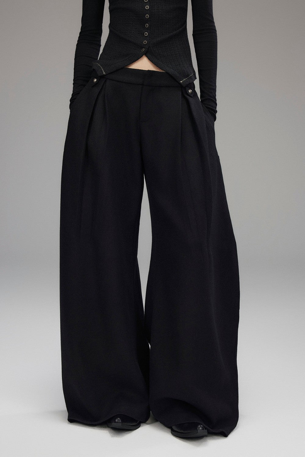 CLEO - Pantaloni sartoriali wide-leg