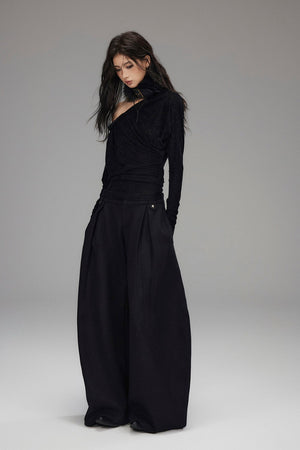 CLEO - Pantaloni sartoriali wide-leg