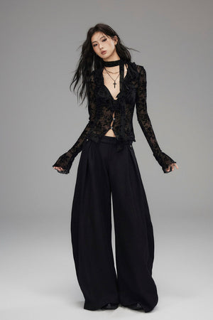 CLEO - Pantaloni sartoriali wide-leg