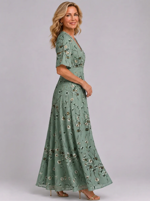 ANTONIA - Abito midi floreale dalla morbida vestibilità