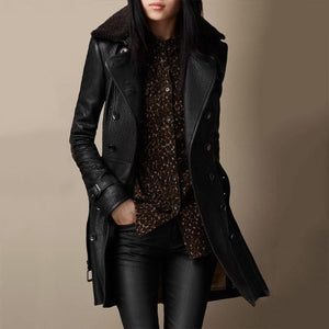 ROTONDELLA - Pauline™ – Cappotto Trench in Pelle