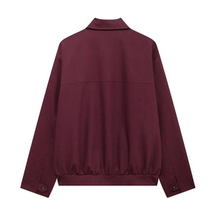 BROSSASCO - Giacca bomber cropped oversize color vino