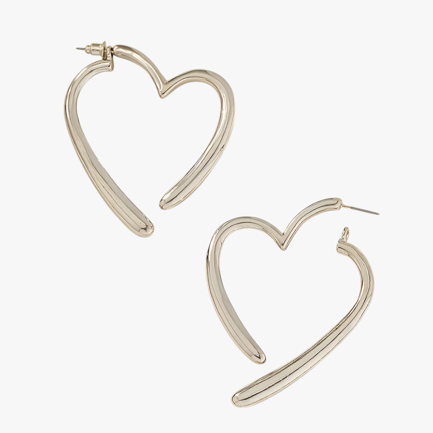 REGINA - Orecchini cuore argento personalizzati eleganti