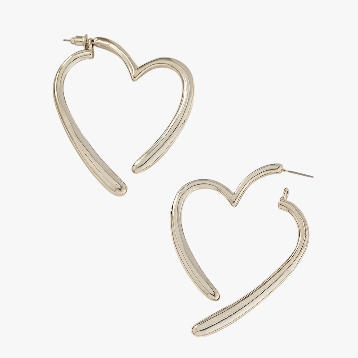 REGINA - Orecchini cuore argento personalizzati eleganti