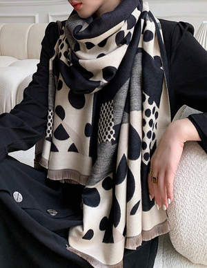 DONATELLA - Sciarpa grafica con tasche