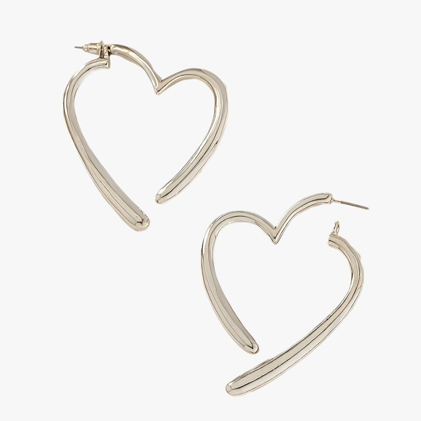 REGINA - Orecchini cuore argento personalizzati eleganti