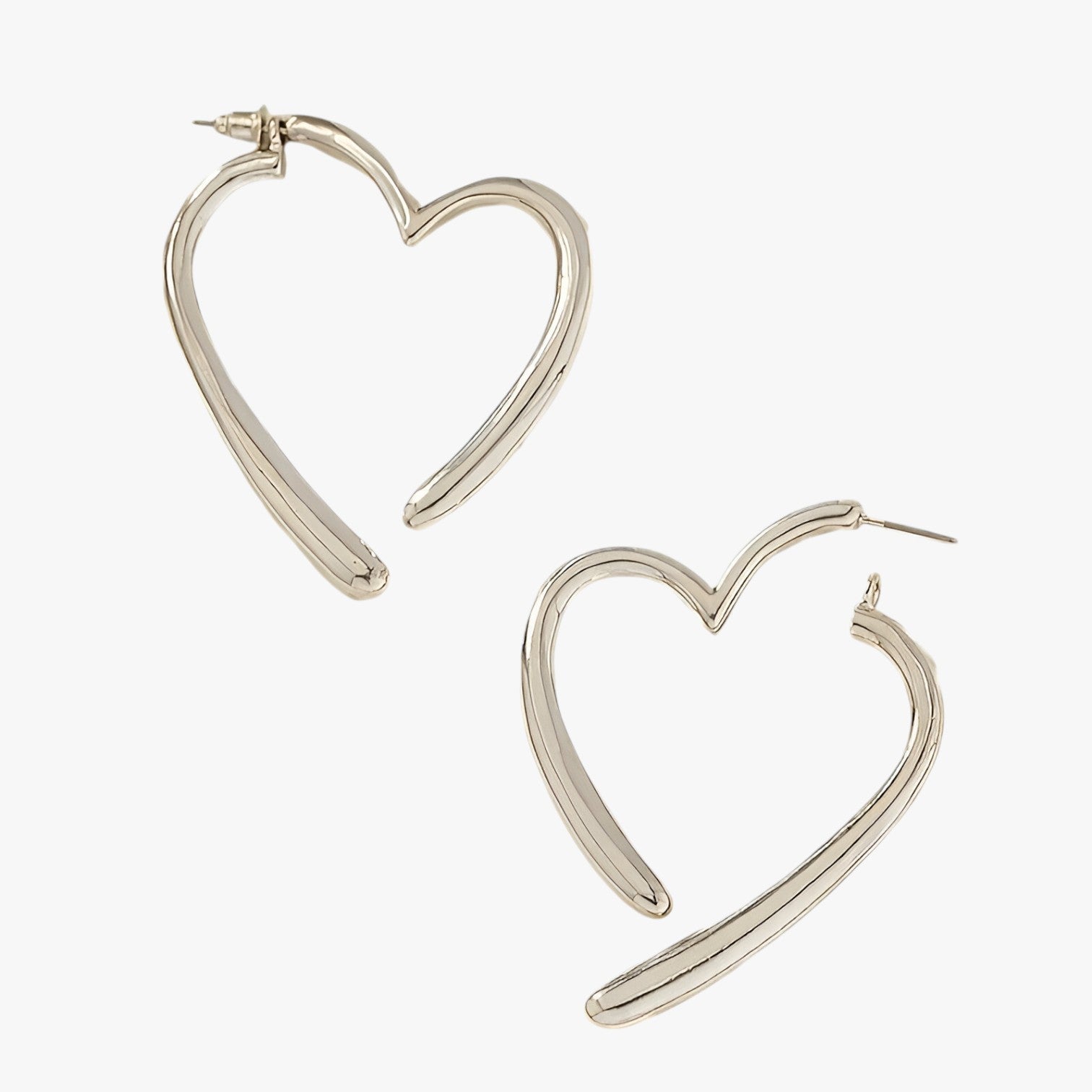 REGINA - Orecchini cuore argento personalizzati eleganti