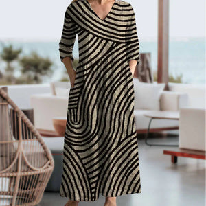 GIULIA - Abito in cotone a righe