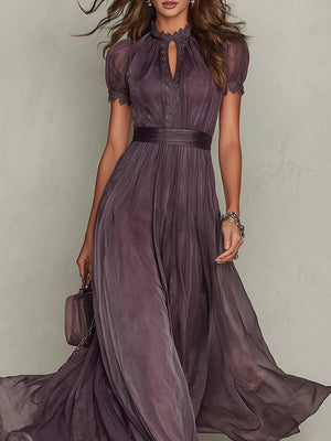 LAVINIA - Abito Viola in Chiffon