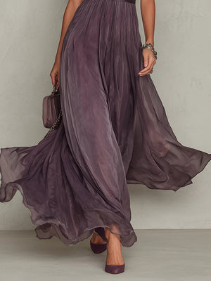 LAVINIA - Abito Viola in Chiffon