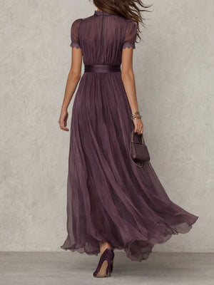 LAVINIA - Abito Viola in Chiffon