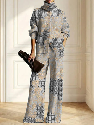 MARIANNA - Completo casual in cotone lavorato fantasia vintage