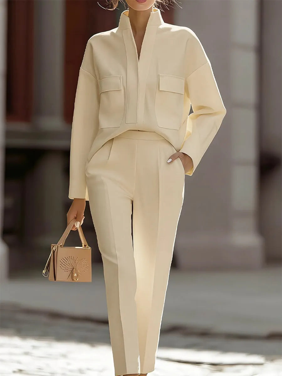 GERTRUDE - Completo camicia oversize e pantaloni sartoriali