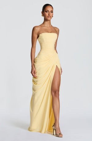 ALESSIA - Abito Maxi con Corsetto e Spacco