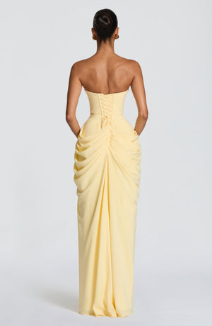 ALESSIA - Abito Maxi con Corsetto e Spacco
