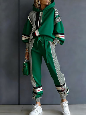 WALLY - Pantaloni Casual Color Block con Fascia alla Caviglia