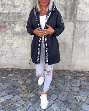 ISSIGLIO - Giacca casual leggera con zip e cordino