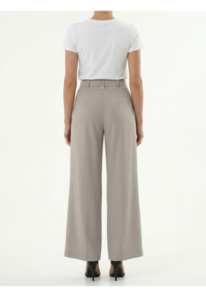 BEATRICE - Pantalone donna color perla