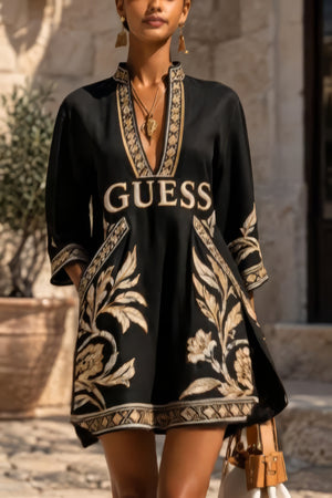 GUESS 6 X Vestito • Tessuto morbido • Ricami dorati e bordi in pizzo — Carlotta — SHOT 1