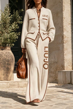 LIUJO Coordinato • Bordo arancione a contrasto e tasche con patta — Letizia — SHOT 1
