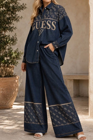 Guess Logos Coordinato • Denim • Motivo animalier e inserti dorati — Annarita — SHOT 1