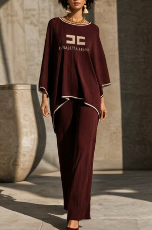 ELISABETTA FRANCHI logos elisabetta Coordinato • Maglia a coste • Bordo a contrasto — Soraya — SHOT 1