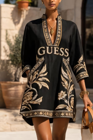 GUESS 6 X Vestito • Tessuto morbido • Ricami dorati e bordi in pizzo — Carlotta — SHOT 2