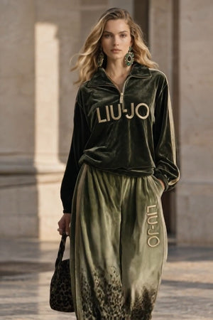 LIUJO Coordinato • Velluto • Zip frontale e stampa animalier — Loredana — SHOT 2