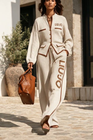 LIUJO Coordinato • Bordo arancione a contrasto e tasche con patta — Letizia — SHOT 2