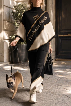 ELISABETTA FRANCHI logos elisabetta Coordinato • Tessuto morbido • Inserti leopardati con bordi gioiello — Giacoma — SHOT 2