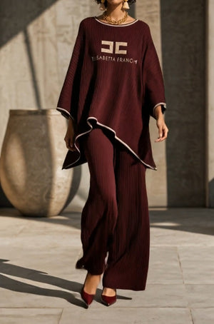 ELISABETTA FRANCHI logos elisabetta Coordinato • Maglia a coste • Bordo a contrasto — Soraya — SHOT 2