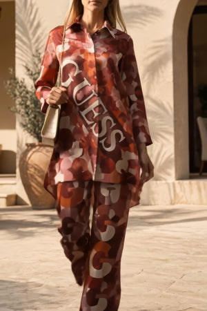 GUESS 6 X Coordinato • Tessuto leggero • Fantasia astratta colorata — Fatima — SHOT 3