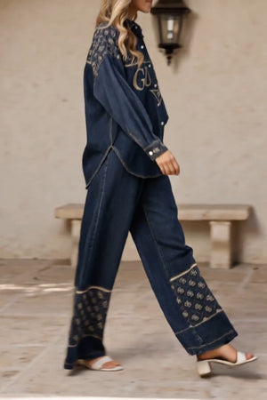 Guess Logos Coordinato • Denim • Motivo animalier e inserti dorati — Annarita — SHOT 3