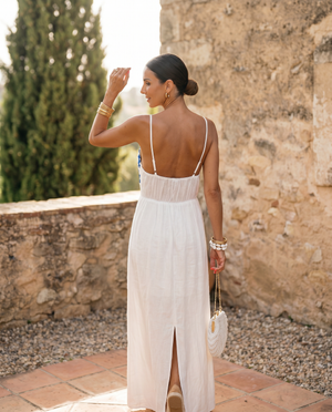 BIANCA - Abito Drappeggiato Leggero