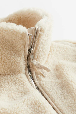 PIZZALE - Giacca in Fleece Oversize da Donna con Zip Frontale e Collo Alto