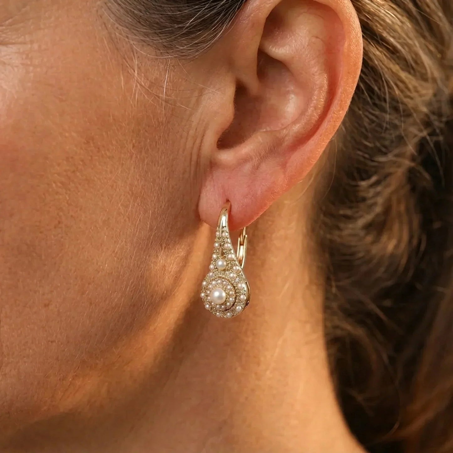 PERLA - Orecchini anallergici turchese e perla